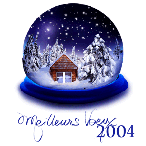 Image gif de boule de neige pour les voeux de 2004